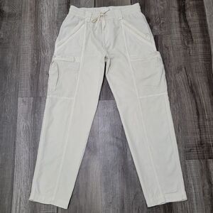 By Anthropologie Cream Carpenter Cargo Pants